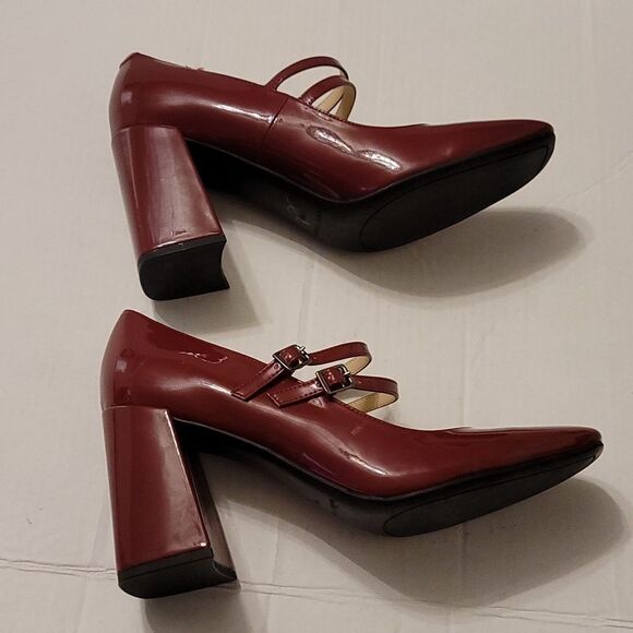 BRAND NEW MARC FISHER DOUBLE-STRAP BLOCK-HEEL PUMPS - Picture 12 of 16
